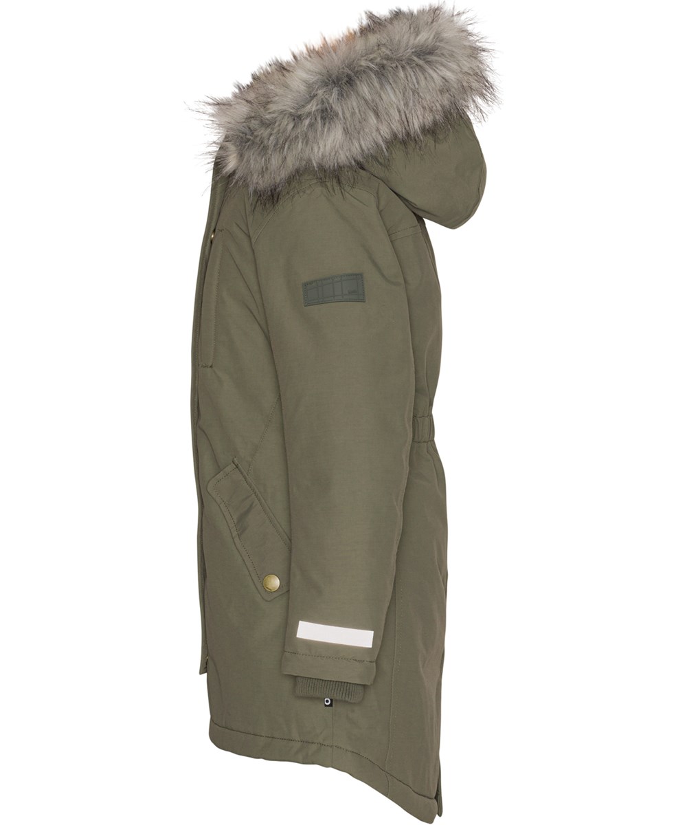 Peace - Dusty Green - Recycelte Parka-Winterjacke in Grün