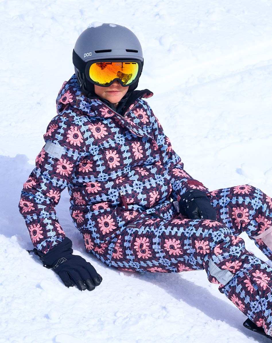 Pearson - Crochet - Recycelte Skijacke mit Häkeldruck