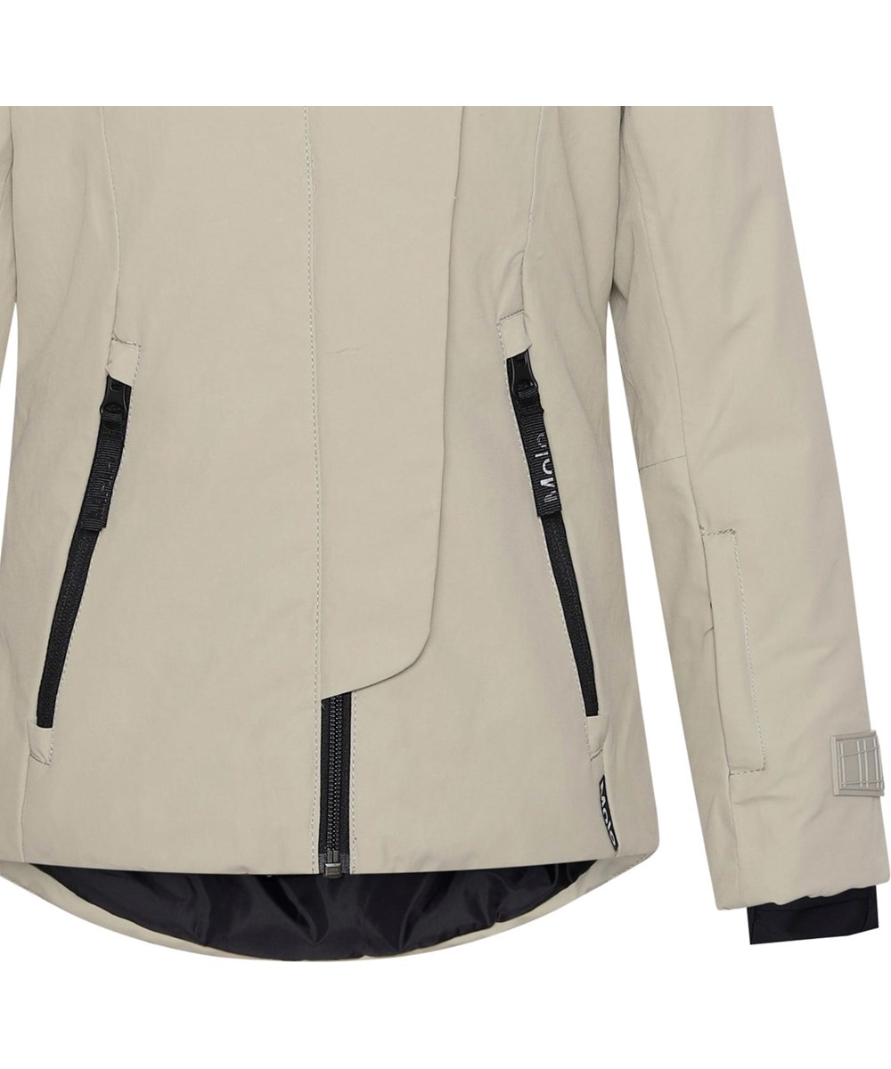 Pearson - Moon Sand - Recycelte beige und schwarze Skijacke