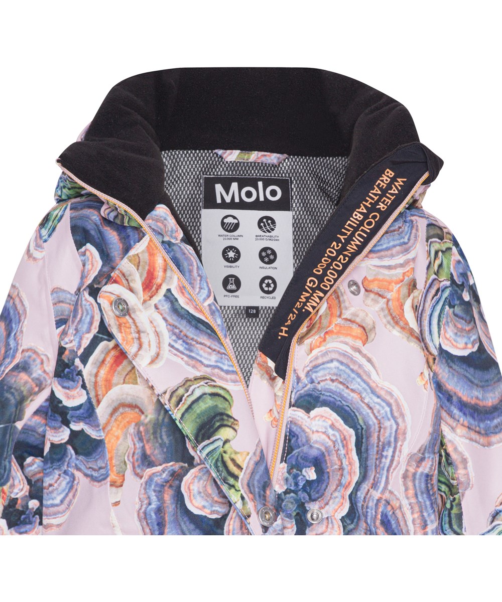 Pearson - Rainbow Fungi - Recycelte Skijacke mit Pilzblumen-Print