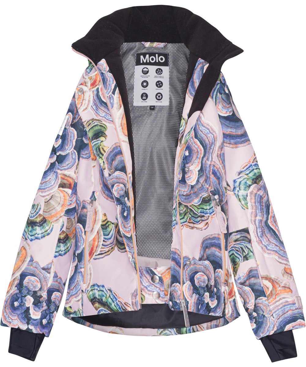 Pearson - Rainbow Fungi - Recycelte Skijacke mit Pilzblumen-Print