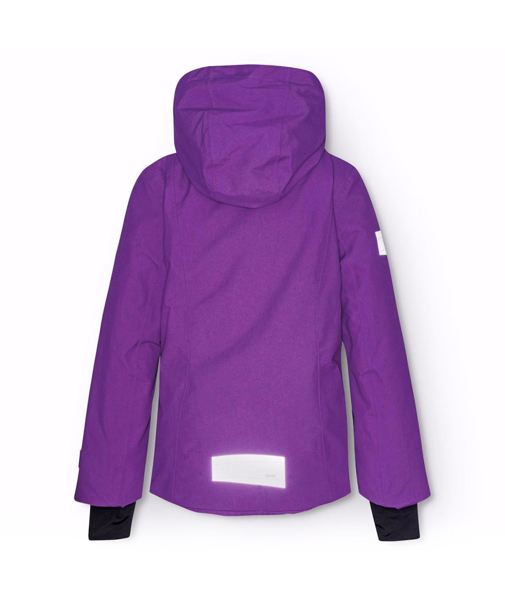 Pearson - Warm Purple - Lila wind- und wasserdichte Skijacke für Kinder aus recyceltem nylon.