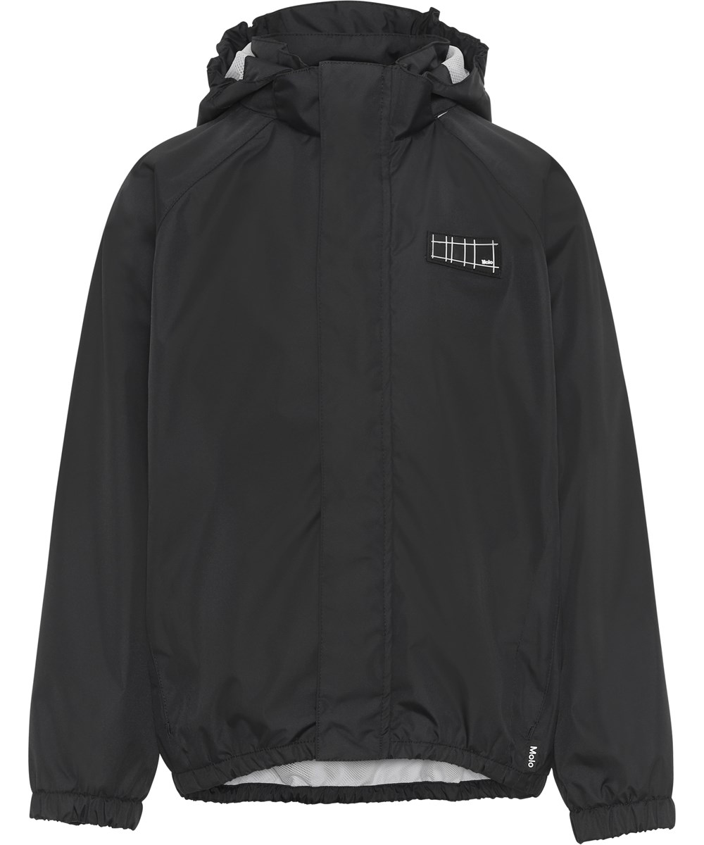 Waiton - Black - Schwarze Regenjacke mit Sternreflektor