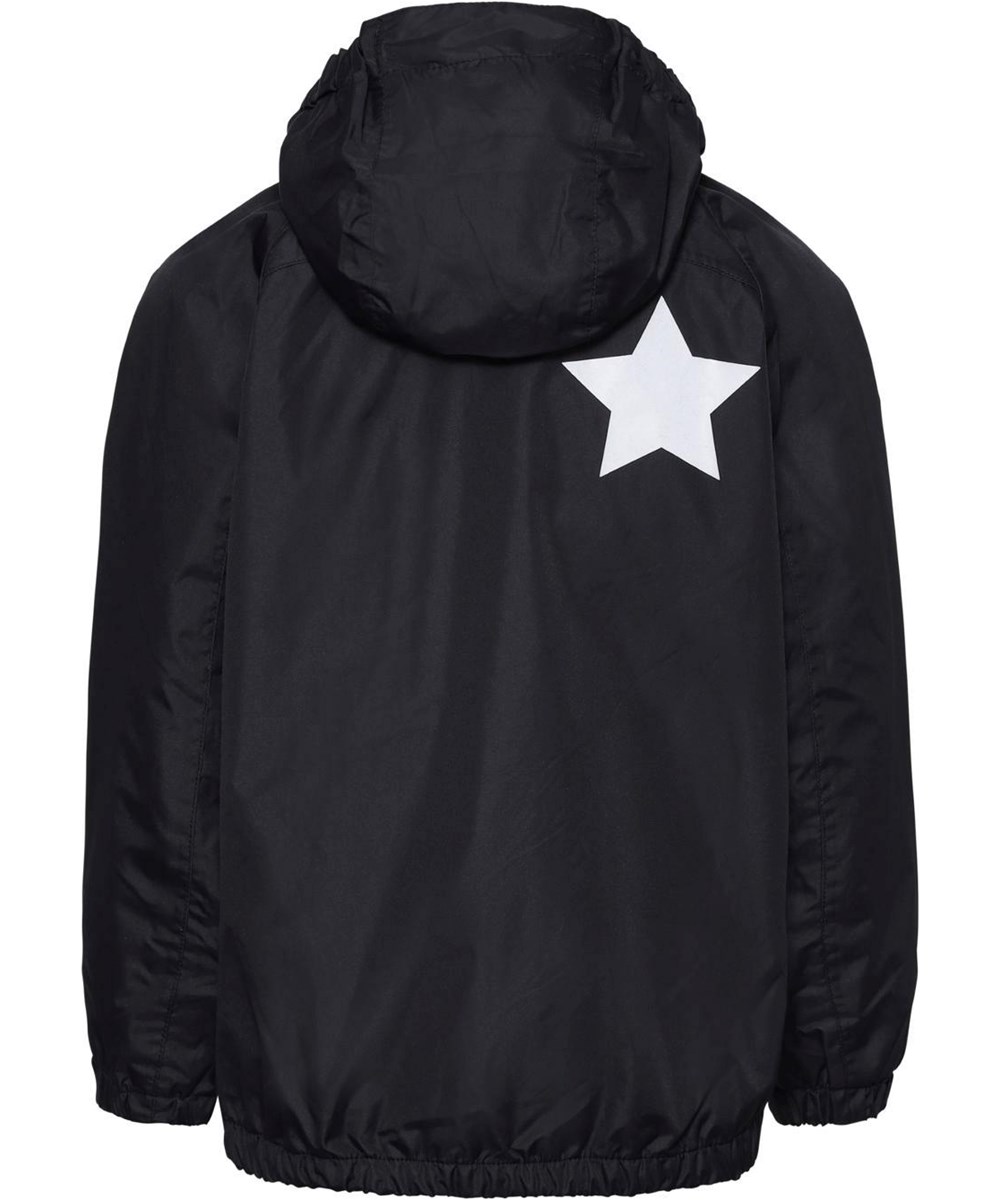 Waiton - Black - Schwarze Regenjacke mit Sternreflektor