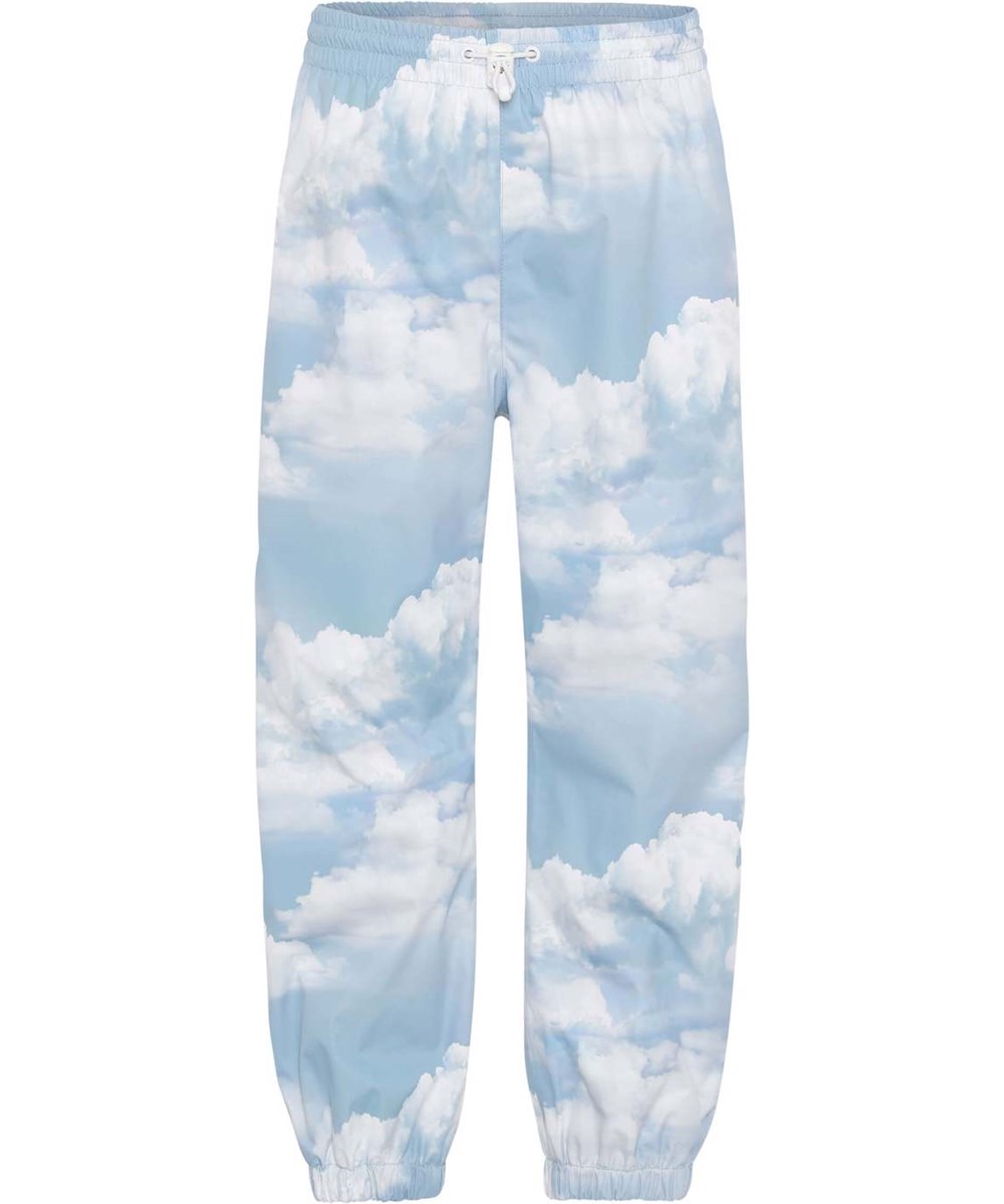 Waits - Cloudy Day - Leichte und atmungsaktive Regenhose in hellblauem Skyprint