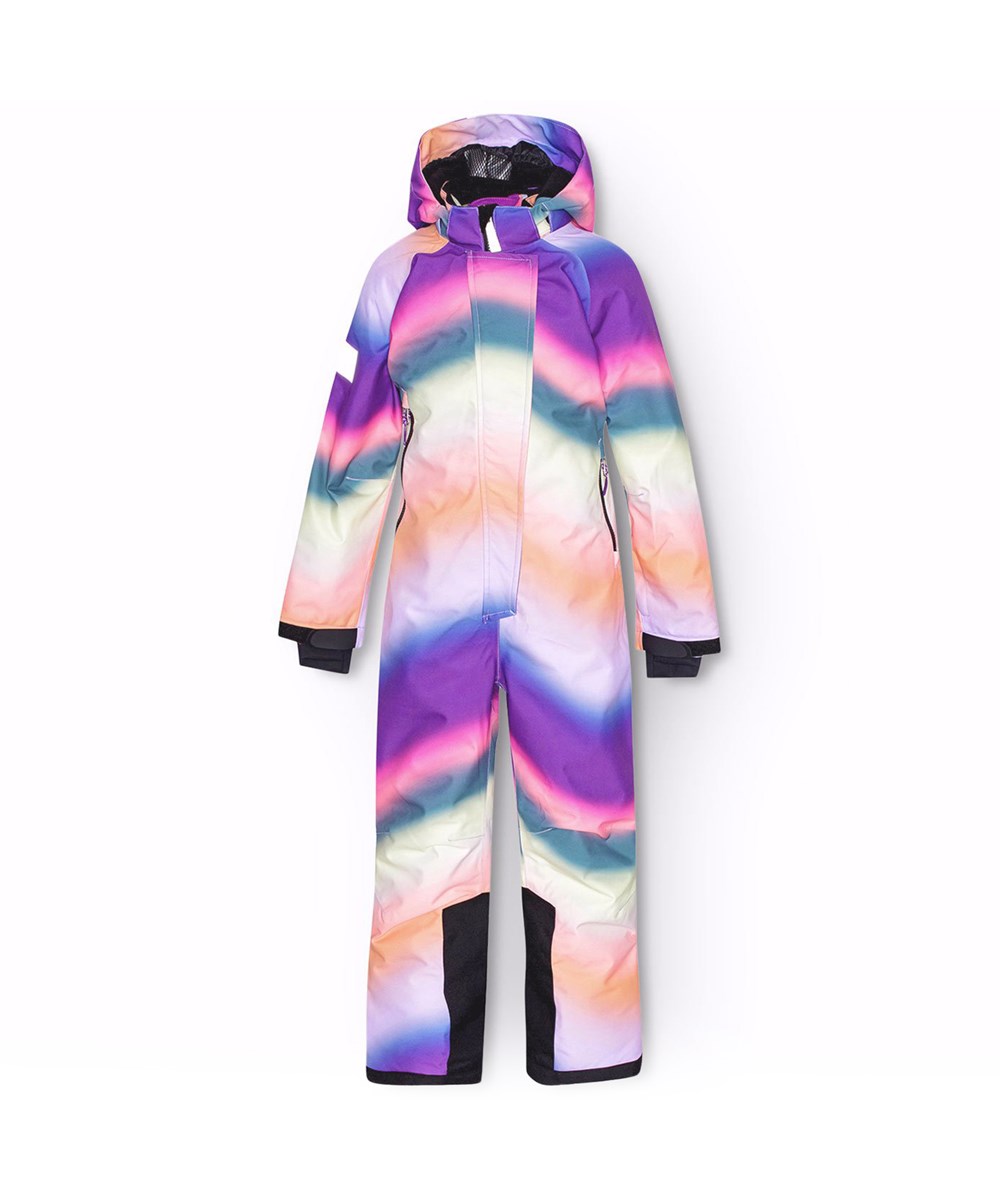 Hux - Wavy Rainbow - Lila, wasserdichte und atmungsaktive Handschuhe für Kinder mit 3M™ Thinsulate™ Isolierung.