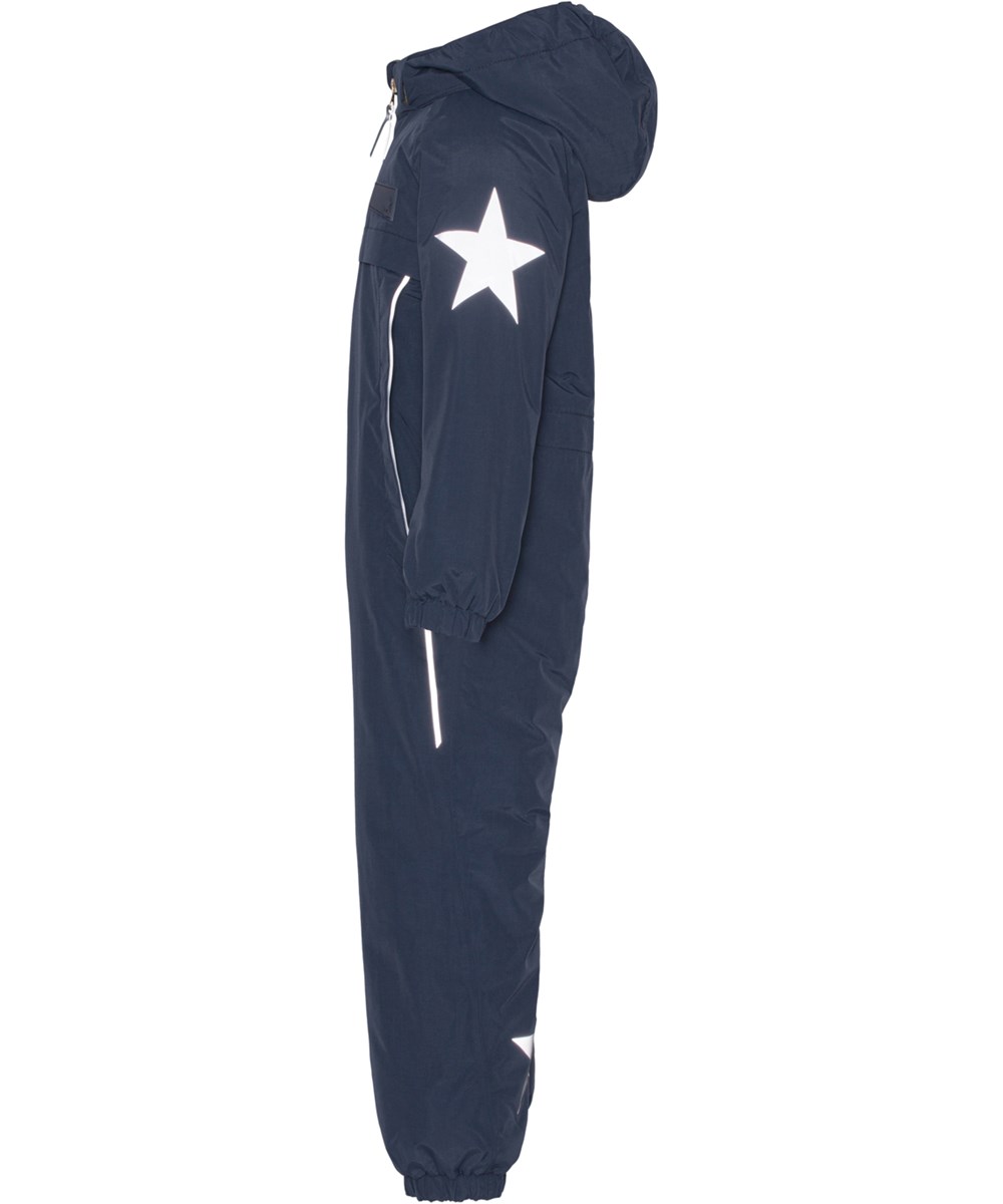 Pingo - Night Navy - Recycelter dunkelblauer Schneeanzug mit Reflektoren