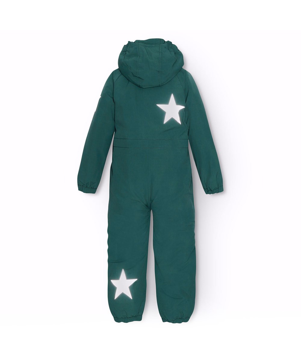 Pingo - Ponderosa Pine - Dunkelgrüner Kinder-Schneeanzug aus recyceltem Polyester