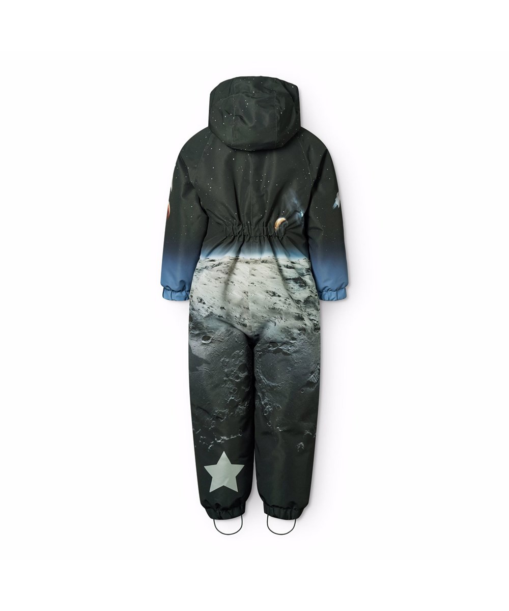 Polar - On The Moon - Wasserabweisender Overall mit einem Druck des Mannes auf dem Mond aus recyceltem Polyester und einer Temperatur bis zu -10°C.
