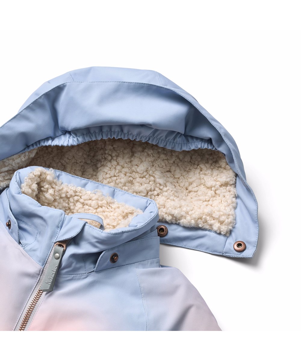 Polar - Utopia World - Wasserabweisender pastellfarbener Jumpsuit mit weißem Pegasus aus recyceltem Polyester, geeignet für Temperaturen bis zu -10°C.