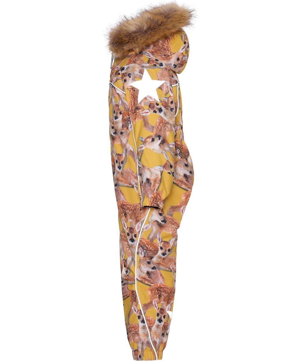 Polaris Fur - Fawns - Recycelter gelber Schneeanzug mit Hirschprint