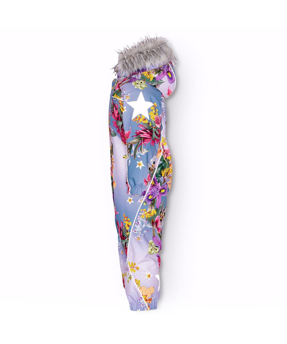 Polaris Fur - Gradient Bloom - Kinder-Schneeanzug aus recyceltem Polyester mit Blumenmuster.