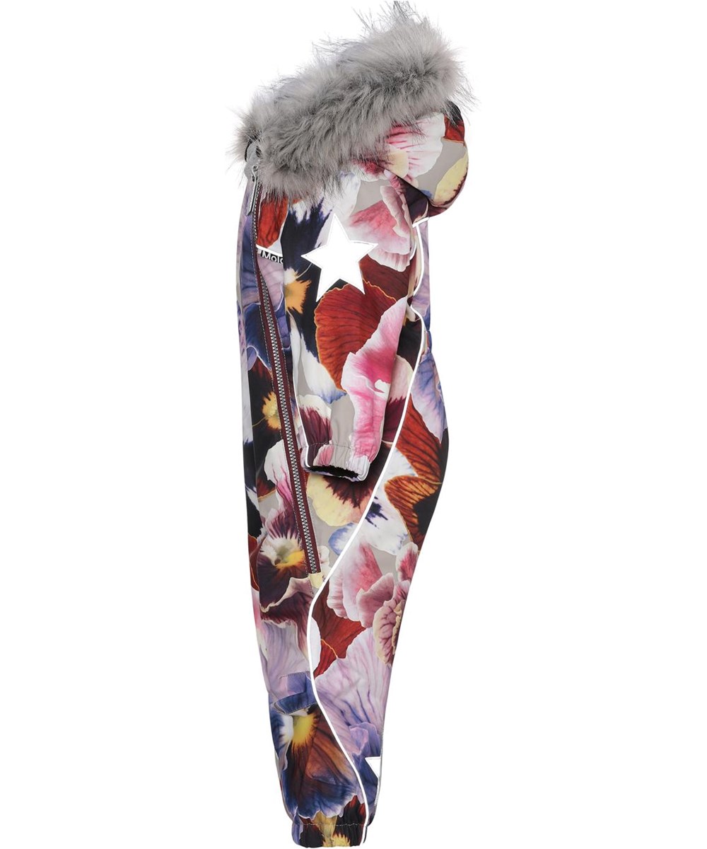 Pyxis Fur - Giant Floral - Recycelter Baby-Schneeanzug mit Blumendruck