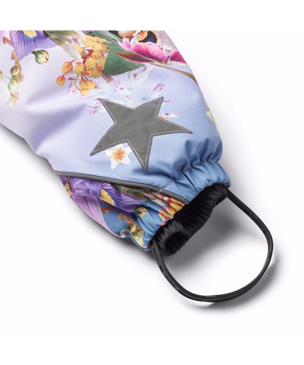 Pyxis Fur - Gradient Bloom - Kinder-Schneeanzug aus recyceltem Polyester mit Blumenmuster.