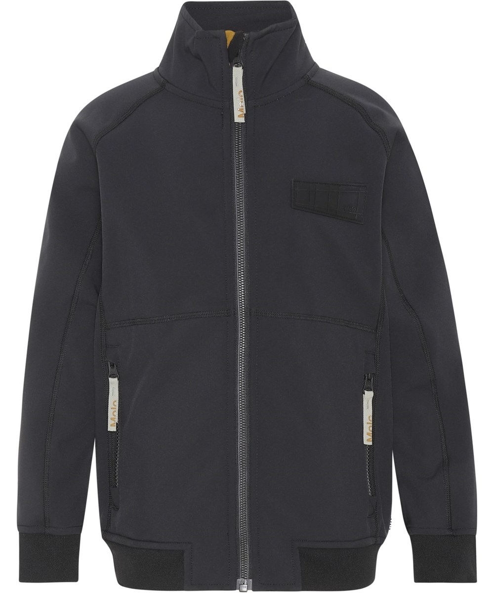 Cloudy - Black - Recycled black softshell jacket