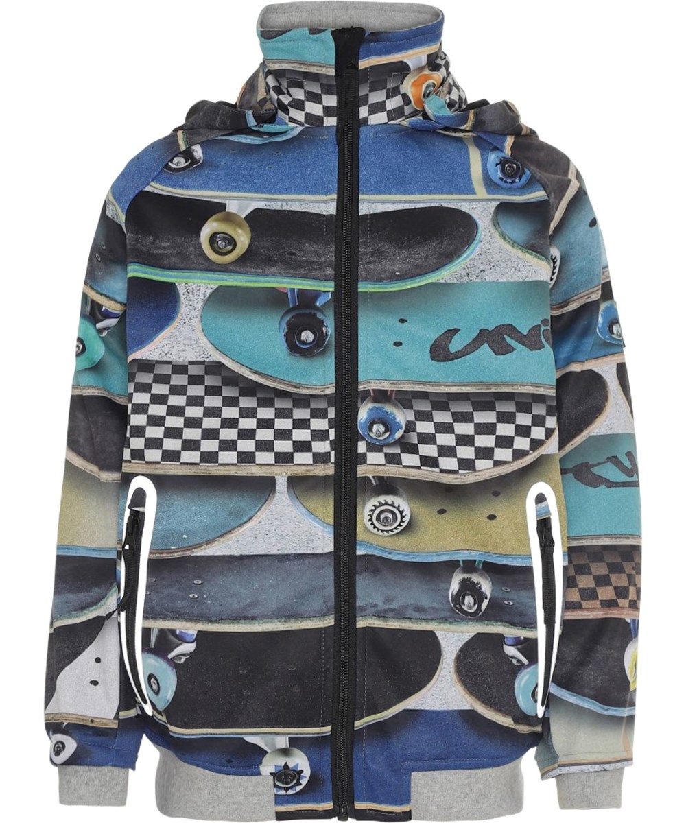 Cloudy - Stacked Boards - Waterproof, softshell jacket with skateboards