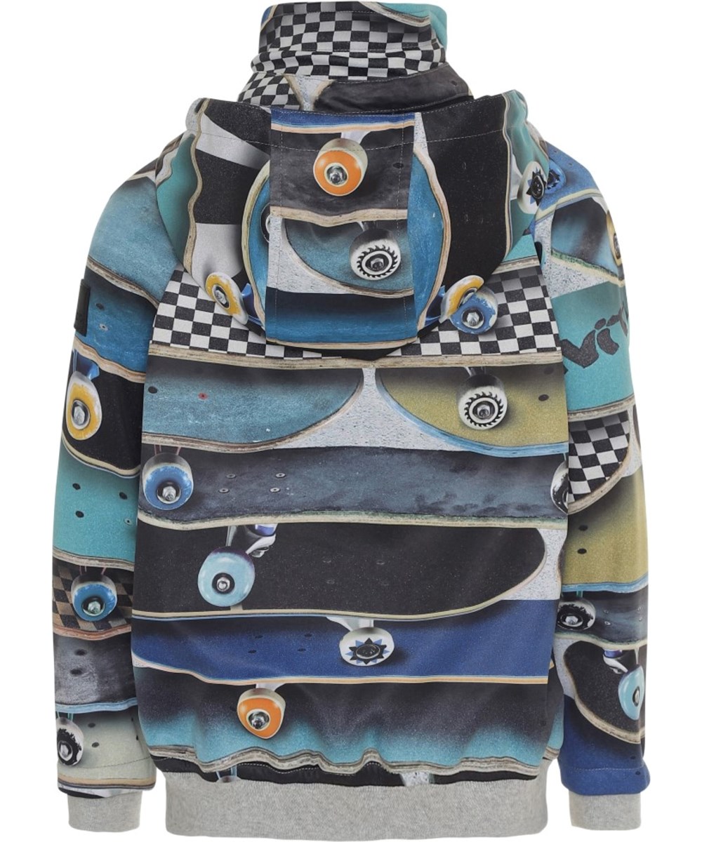 Cloudy - Stacked Boards - Waterproof, softshell jacket with skateboards