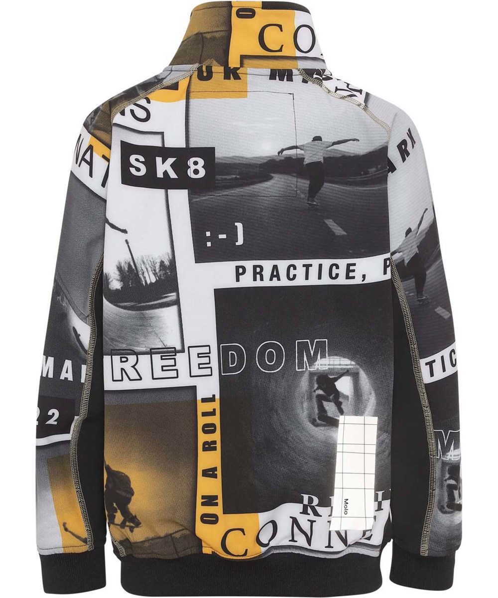 Cloudy - SK8 Block Colour - Recycled functionel softshell jacket with skate print 