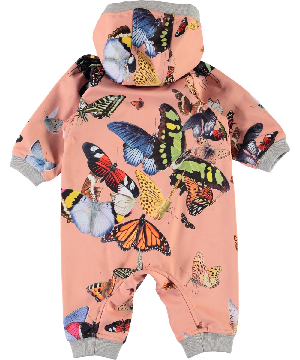 Hill - Flying Butterflies - Baby waterproof softshell romper 