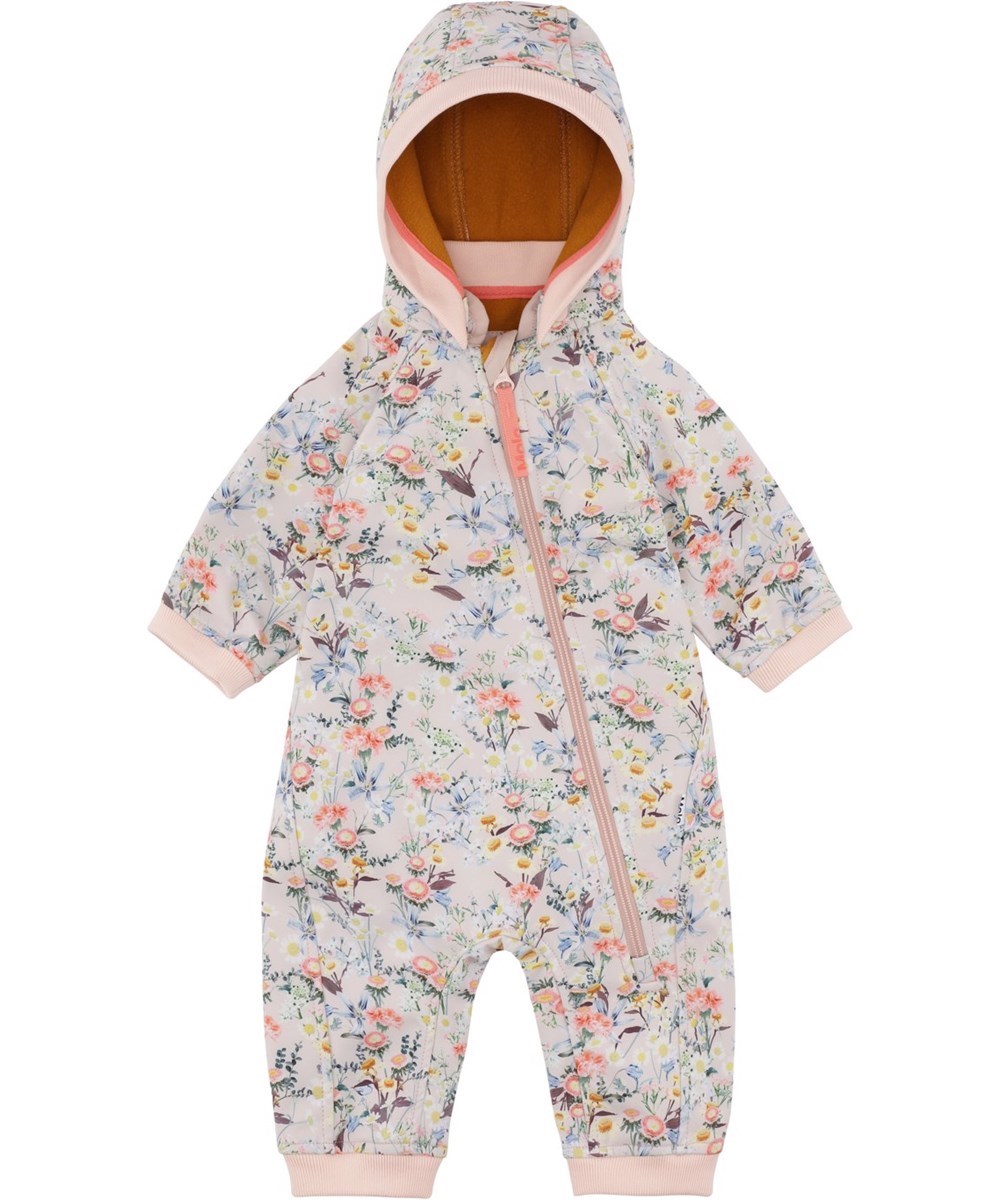 Hill - Mini Meadow - Baby recycled softshell suit with floral print