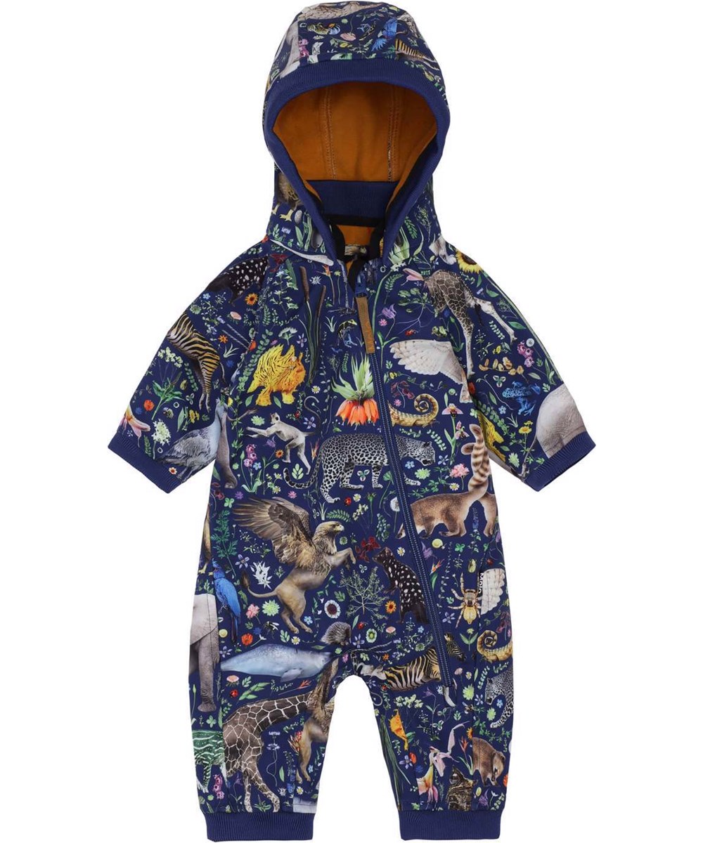 Hill - Sky Faunatastic - Baby recycled softshell suit with animal print