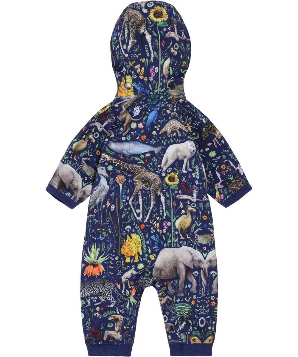 Hill - Sky Faunatastic - Baby recycled softshell suit with animal print