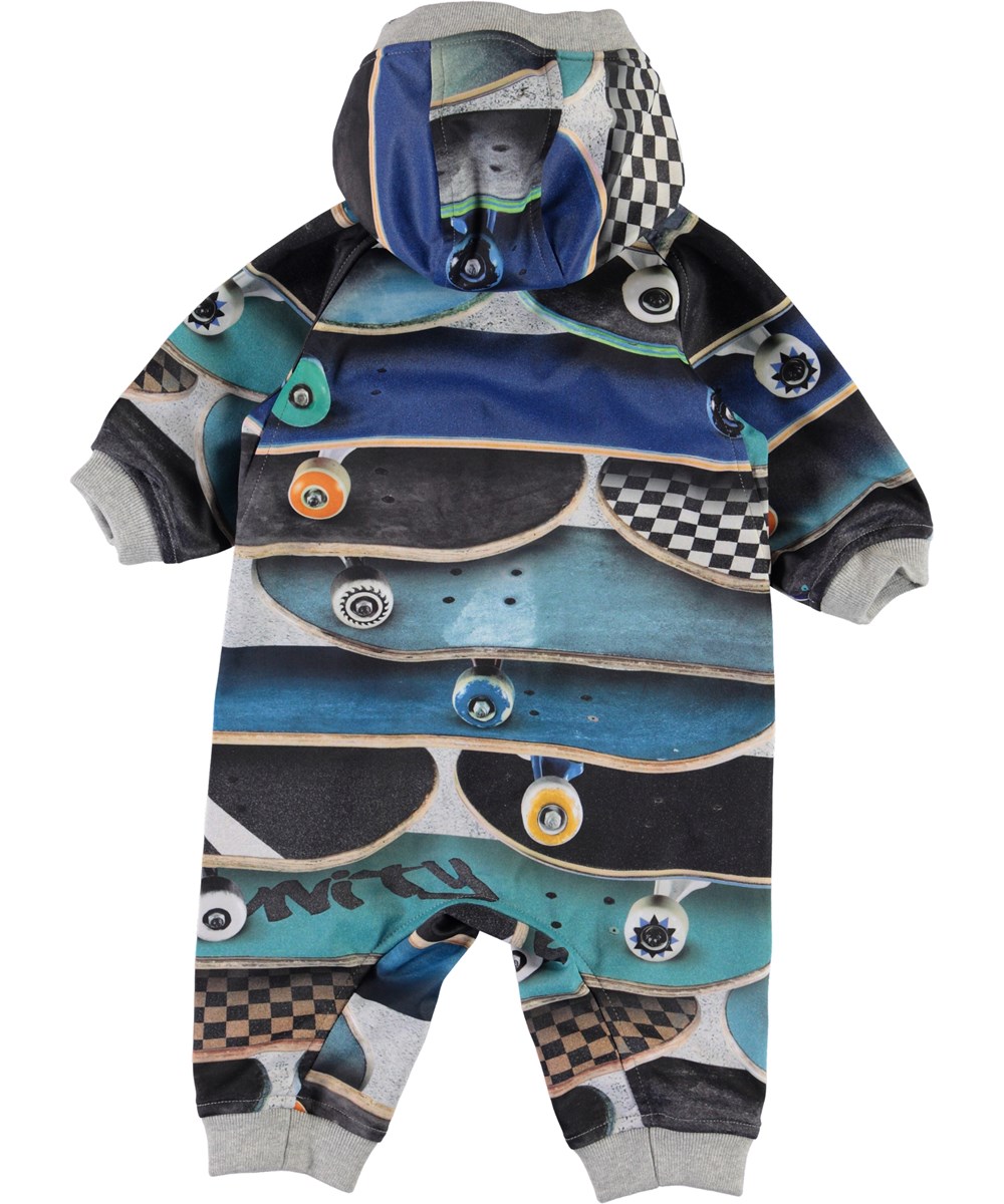 Hill - Stacked Boards - Baby waterproof softshell romper 