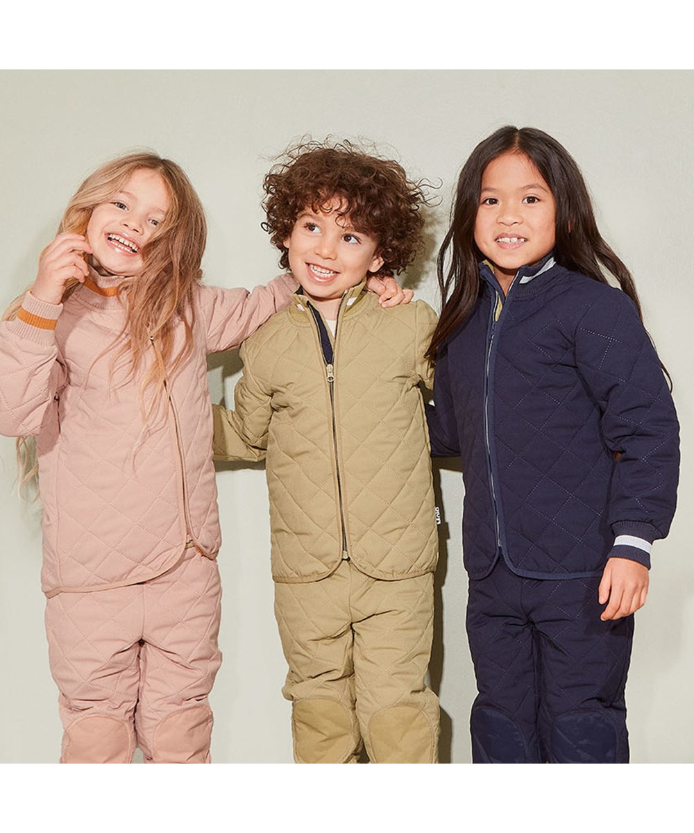 Hoti - Nougat - Recycled thermal trousers in taupe