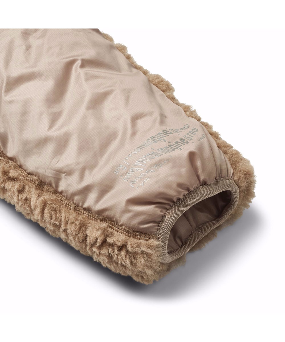 Ugo - Mocha - Reversible fleece jacket for children in brown colors