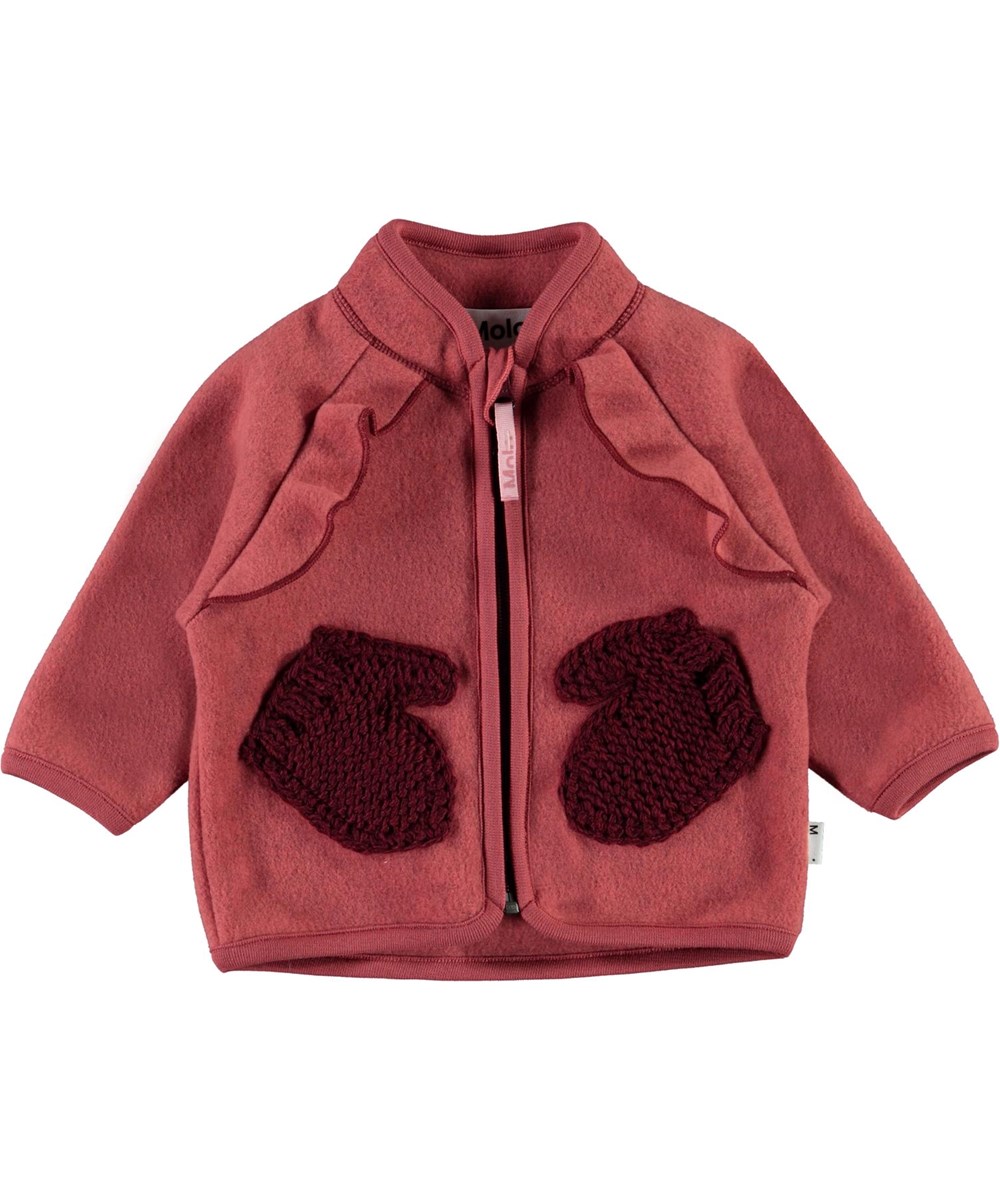 Uli - Maple - Red baby fleece jacket
