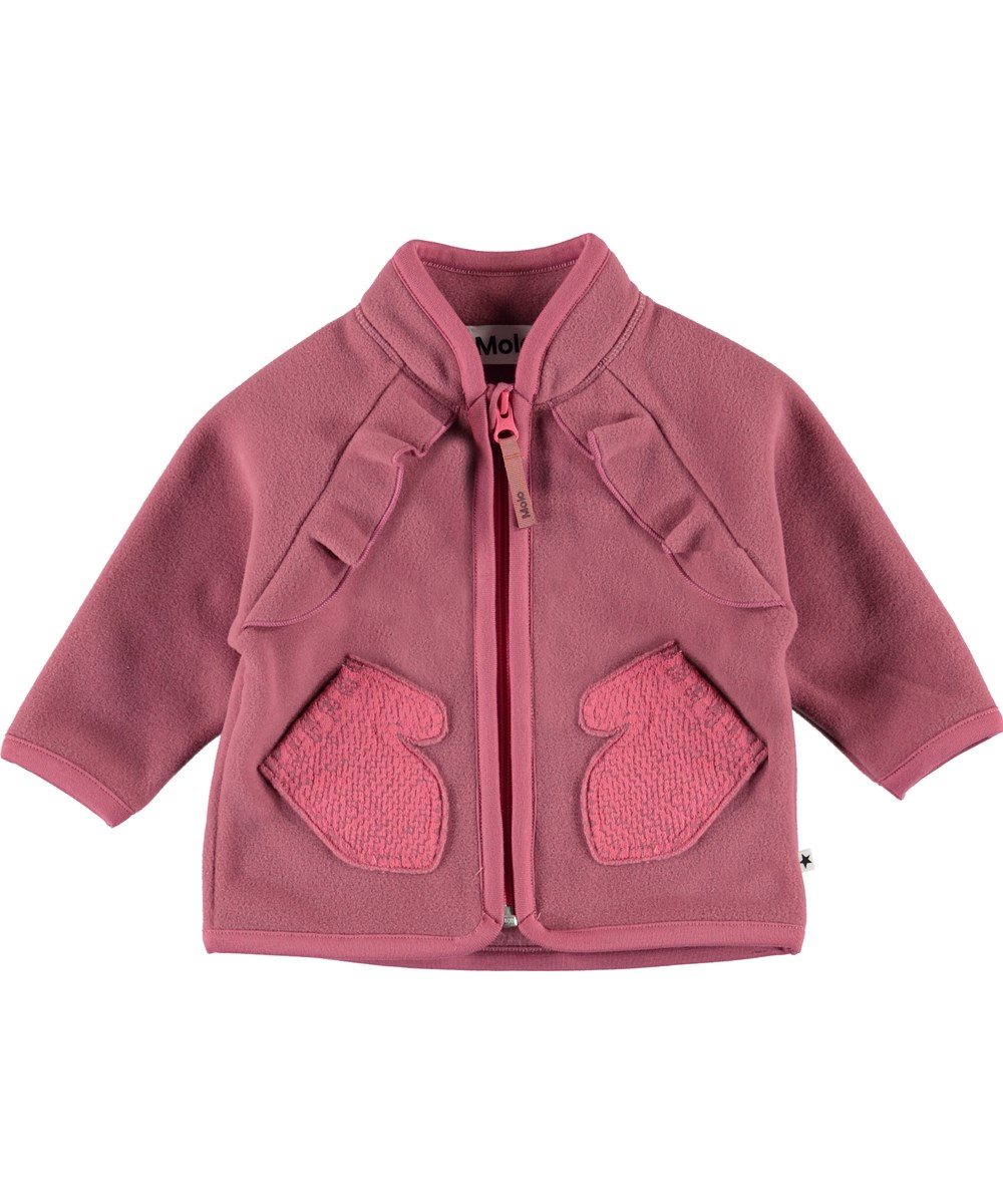 Uli - Withered Rose - Rose fleece jacket with gloves