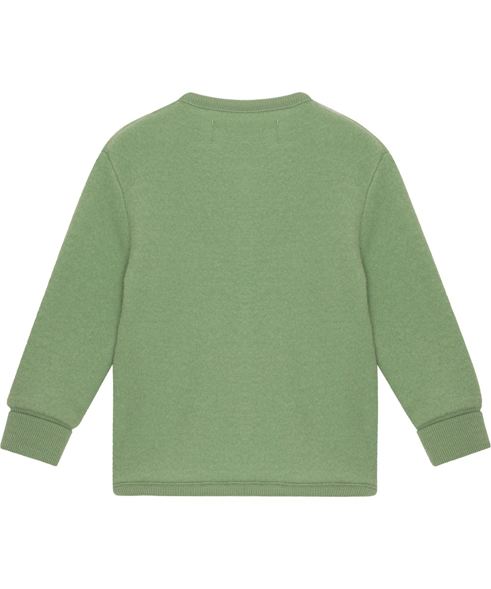 Umber - Moss Green - Green cardigan for the little ones in 100% merino wool