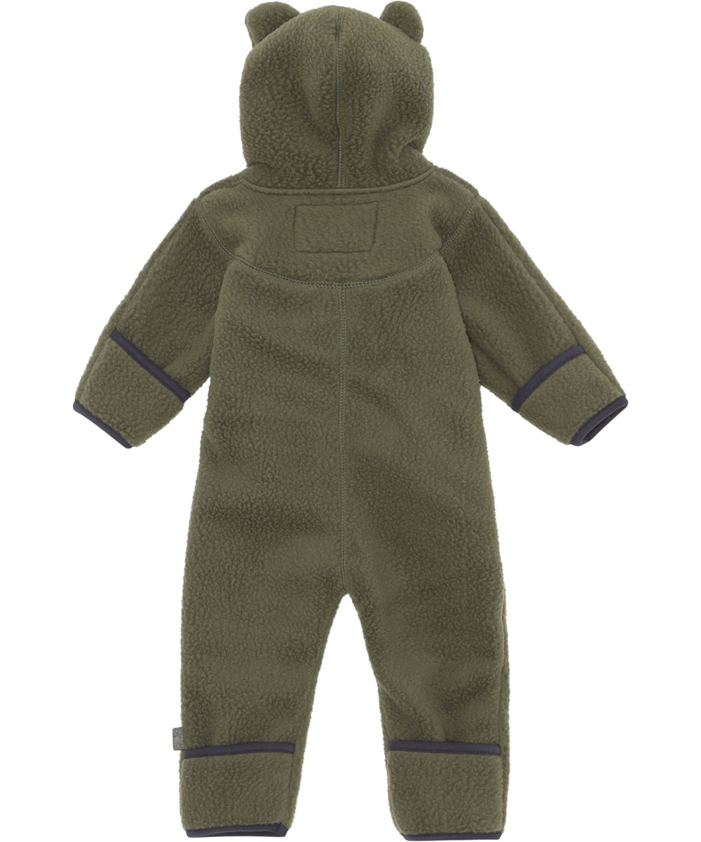 Umeko - Forest - Recycled green baby fleece romper