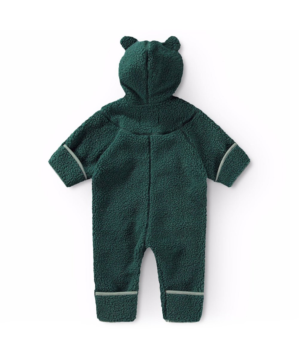 Umeko - Ponderosa Pine - Dark green fleece suit for babies and toddlers