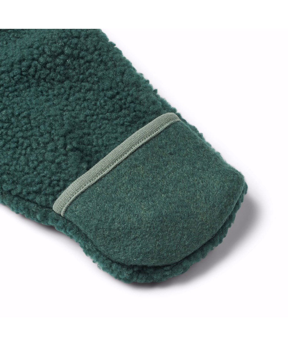 Umeko - Ponderosa Pine - Dark green fleece suit for babies and toddlers