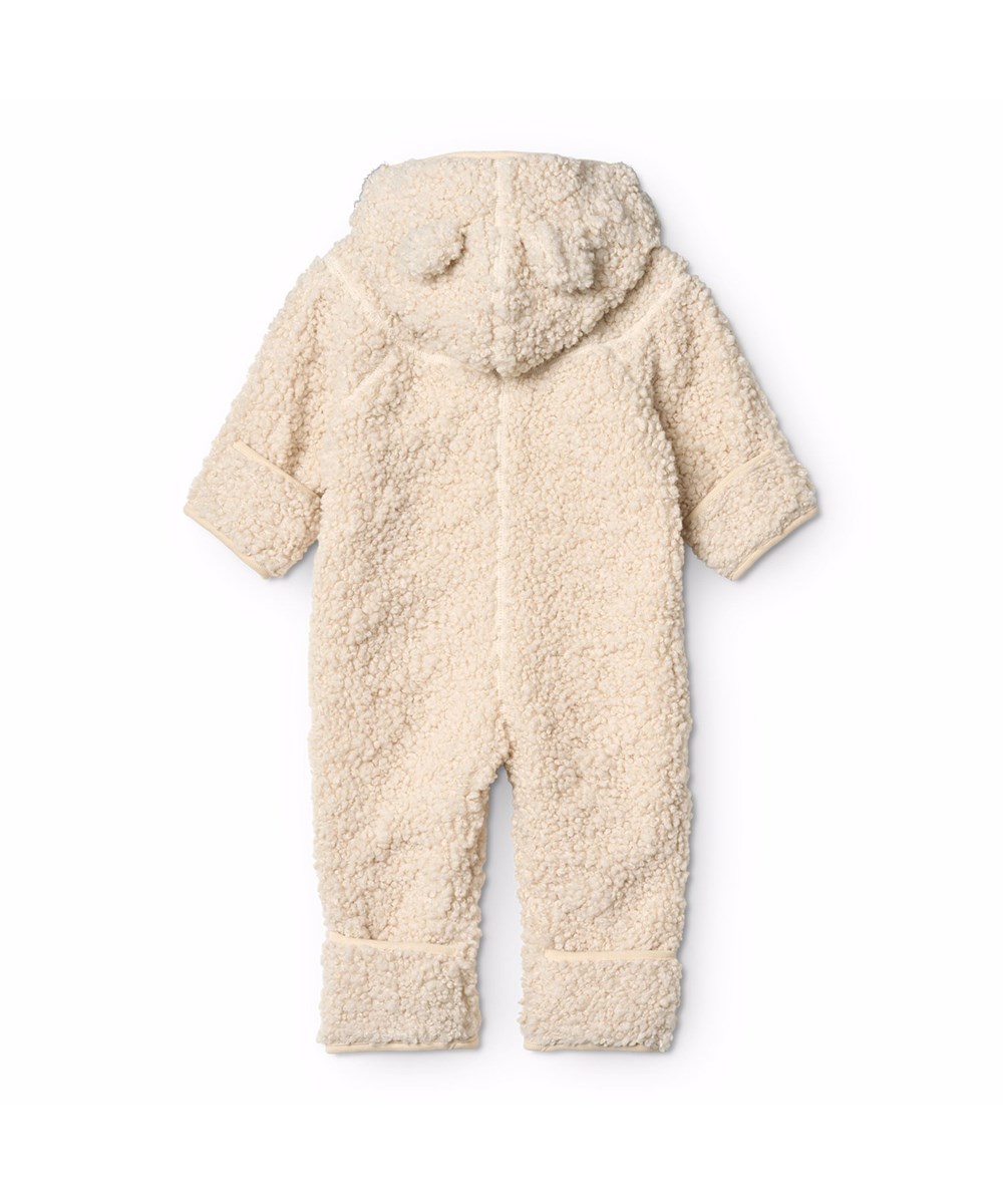 Umeko - Vanilla - Raw white fleece suit for the little ones in recycled polyester with soft cotton lining.