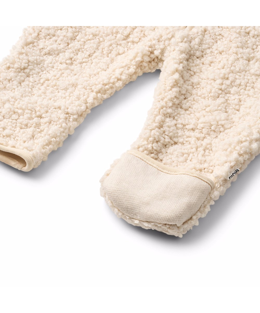 Umeko - Vanilla - Raw white fleece suit for the little ones in recycled polyester with soft cotton lining.