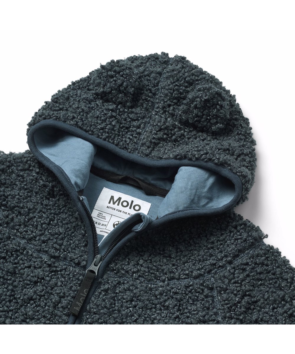 Ummi - Night Navy - Dark blue fleece jacket for the little ones in recycled polyester with soft cotton lining.
