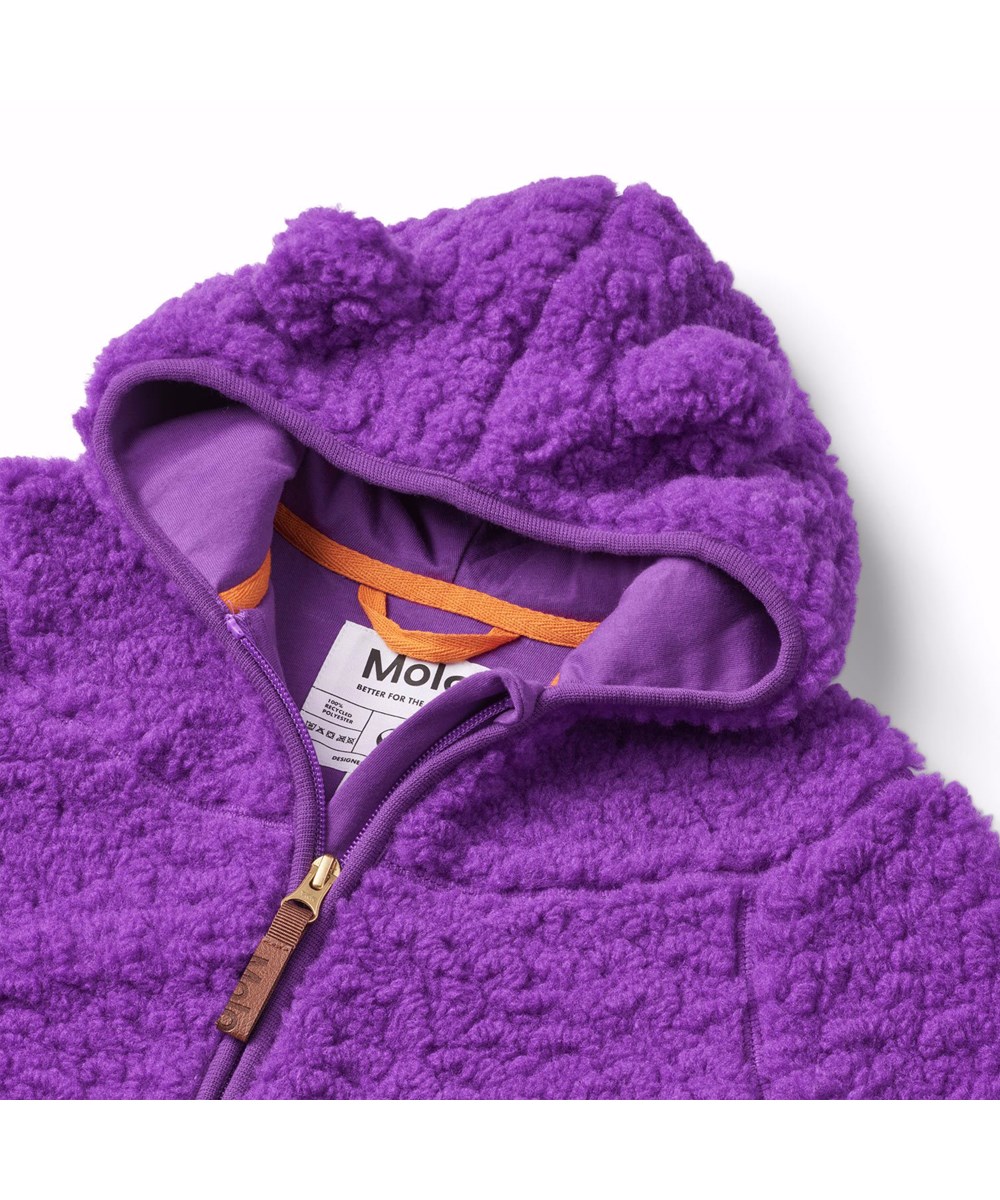 Ummi - Warm Purple - Purple fleece jacket for babies and toddlers