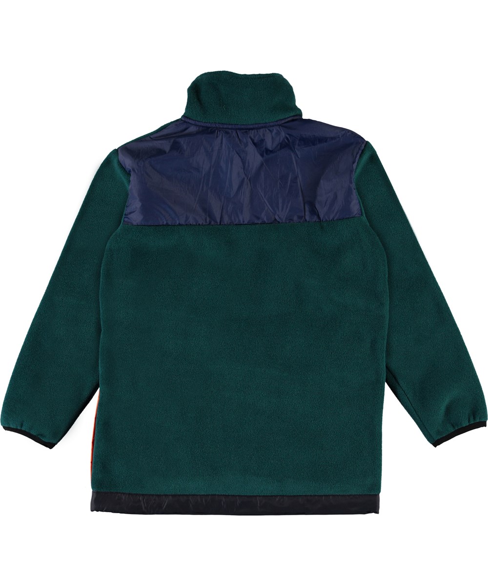 Urbain - Night Forest - Dark green and neon fleece jacket
