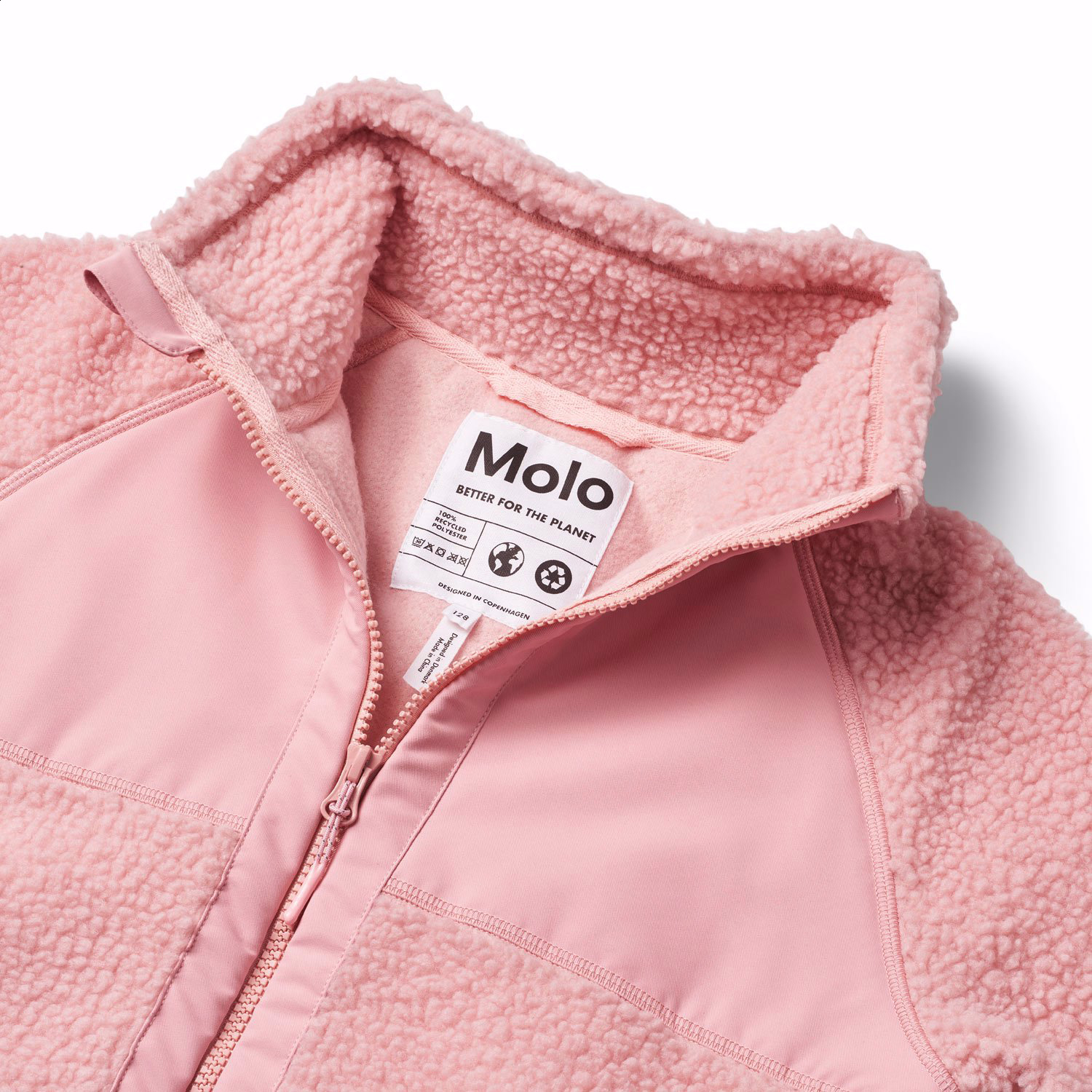Usher - Rosequartz - Pink fleece jacket for children in