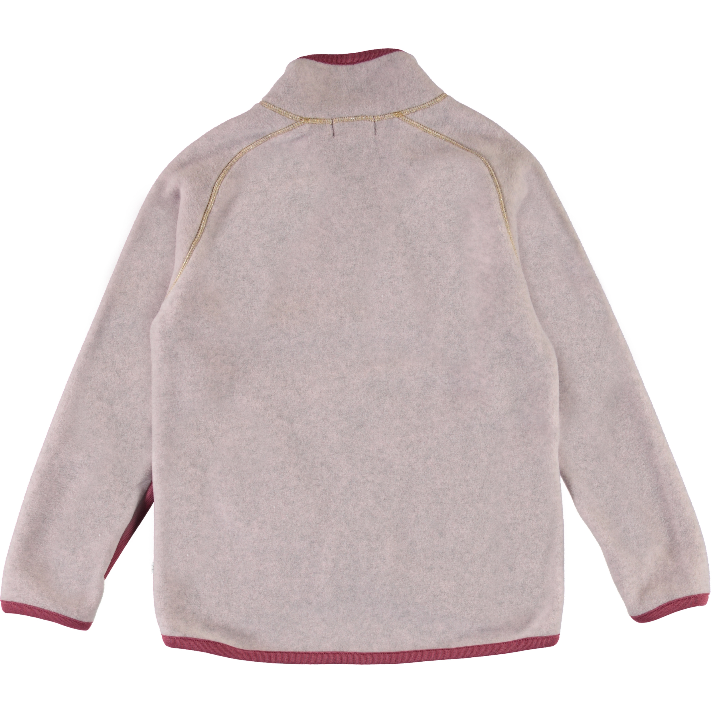 Ushi Fair Pink Rose fleece jacket with mitten pockets Molo