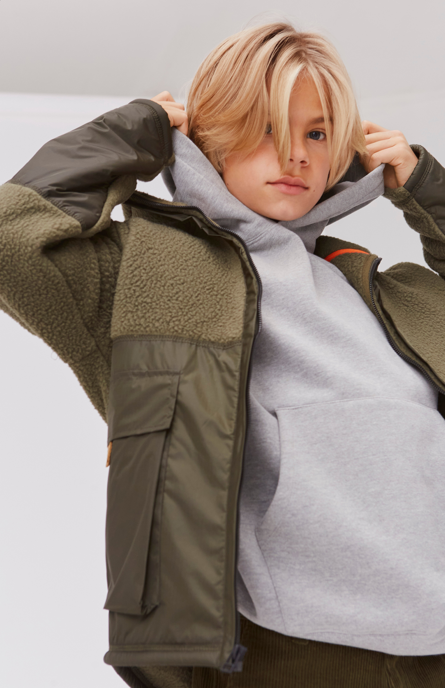 Utha Forest Recycled dark green fleece jacket Molo