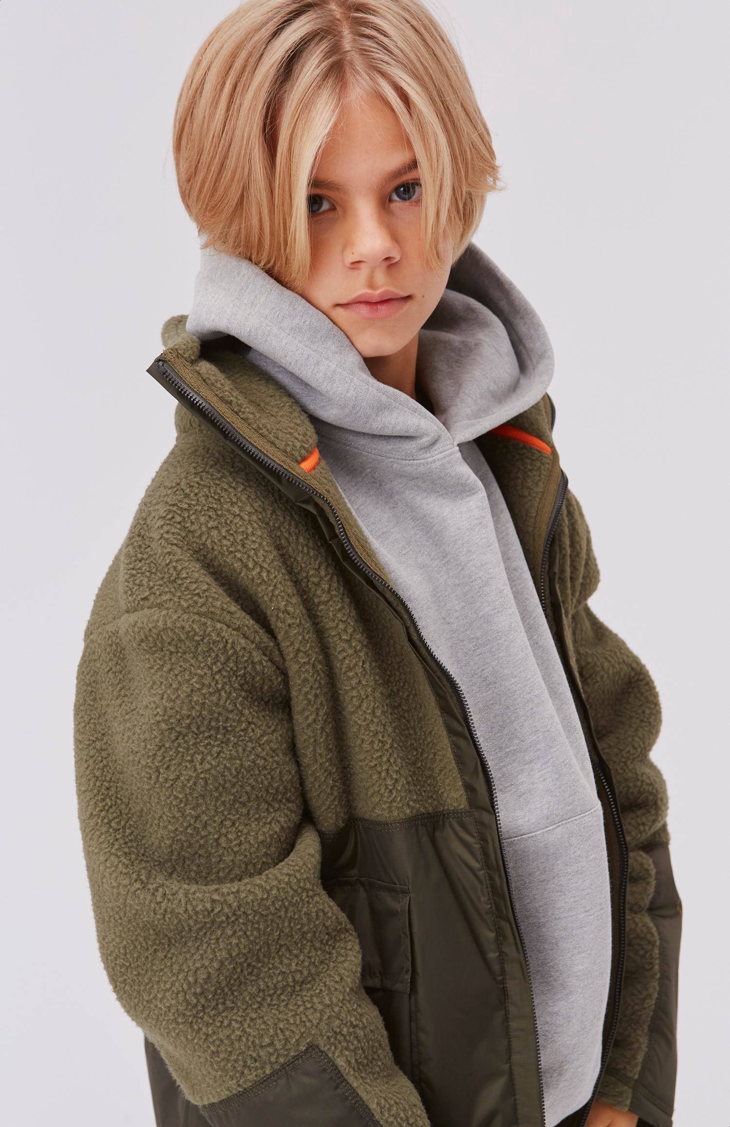 Utha - Forest - Recycled dark green fleece jacket - Molo