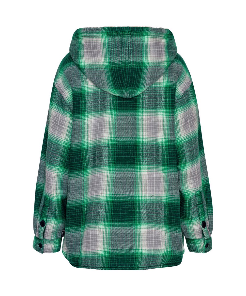 Hamelo - Fresh Check - Checked overshirt in green and grey shades in a soft cotton blend.