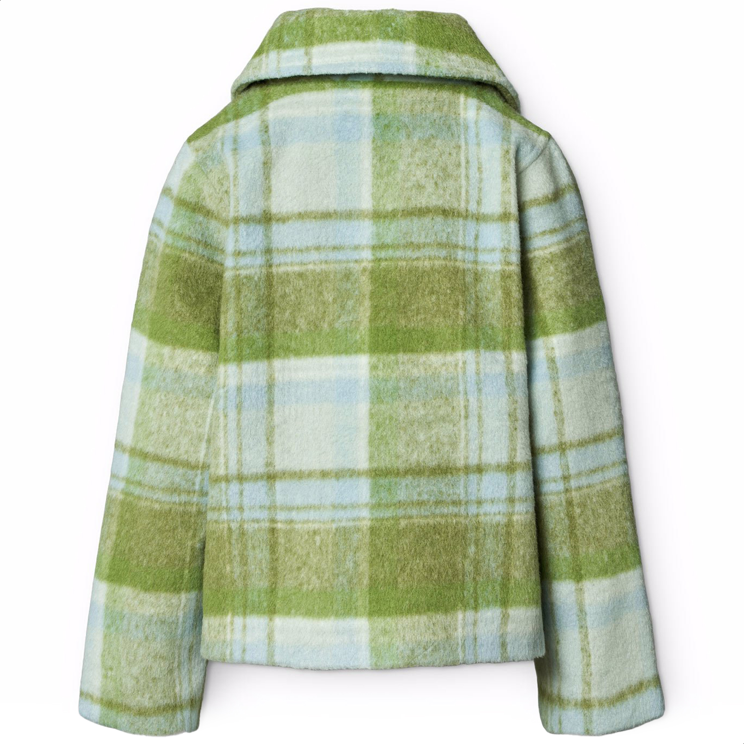 TODAYFUL＿Over Check Coat (KIDS) Helle - Fragile Check - Light blue and green checkered