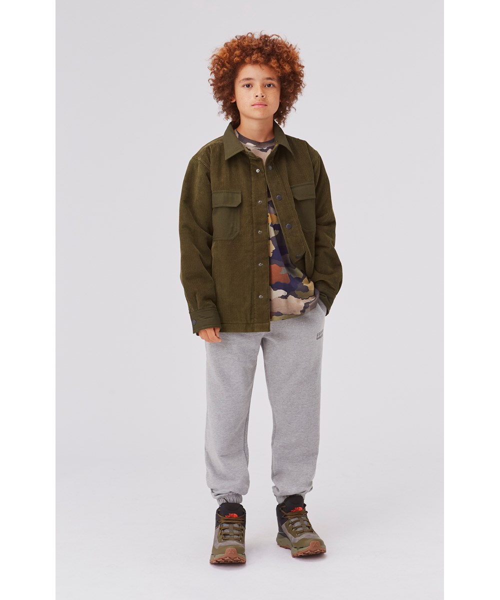 Henley - Vegetation - Dark green velvet overshirt with pockets