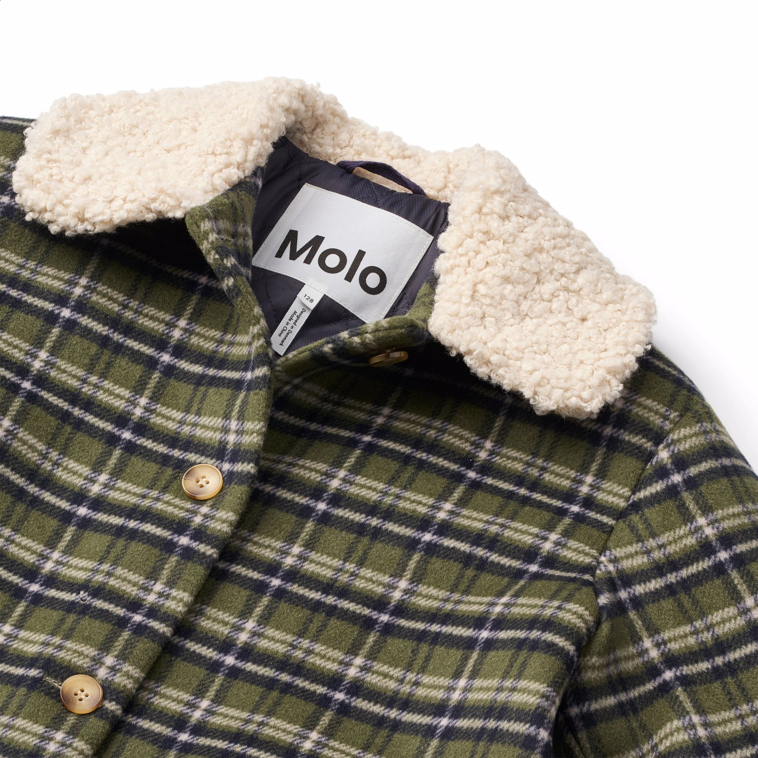 Hope - Evergreen Check - Knee-length blue, green, and white