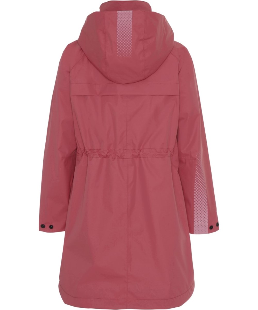 Win - Holly Berry - Long, pink waterproof parka jacket