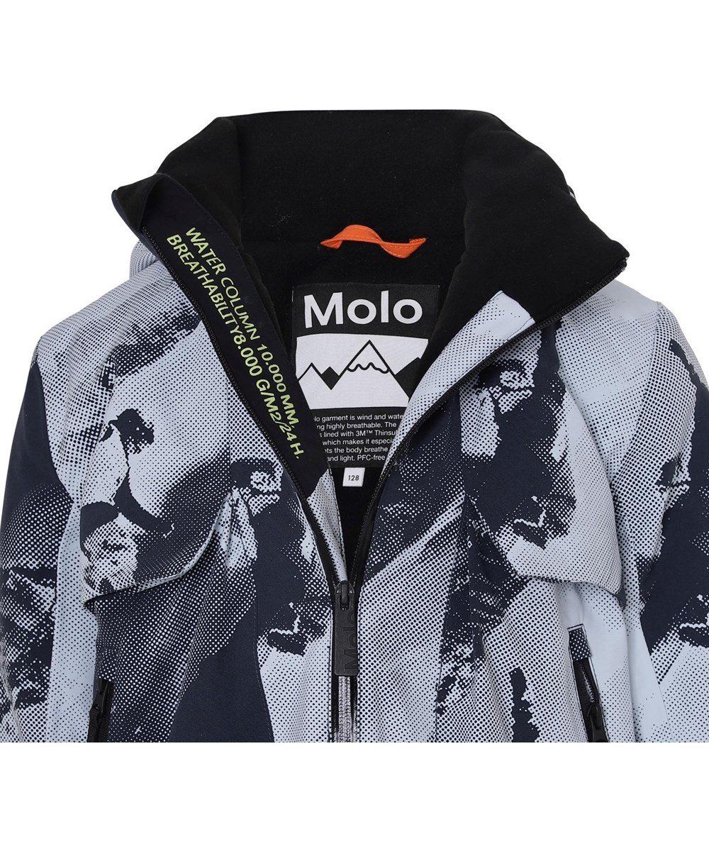 Alpine - 2 Tones - Waterproof ski jacket in snowboarder print